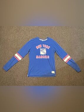 NHL Kids Royal Blue New York Rangers Long Sleeve Tee